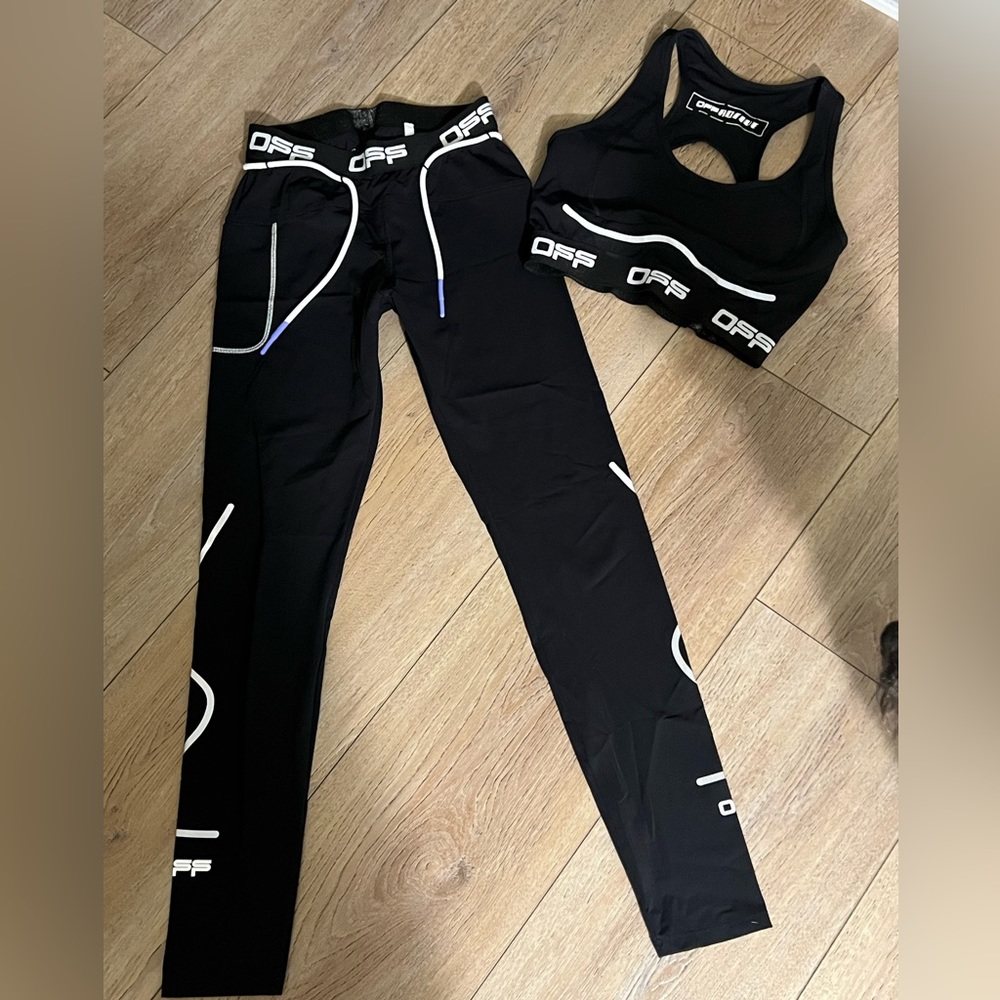 Off-White Black and White Activewear Set